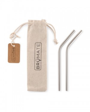 Bru Mate Stainless Steel Reusable Straws Small Beige | NL_BRU90162