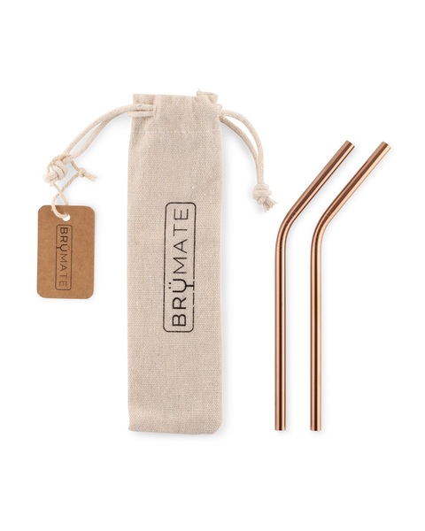 Bru Mate Stainless Steel Reusable Straws Small Roze Goud | NL_BRU53558